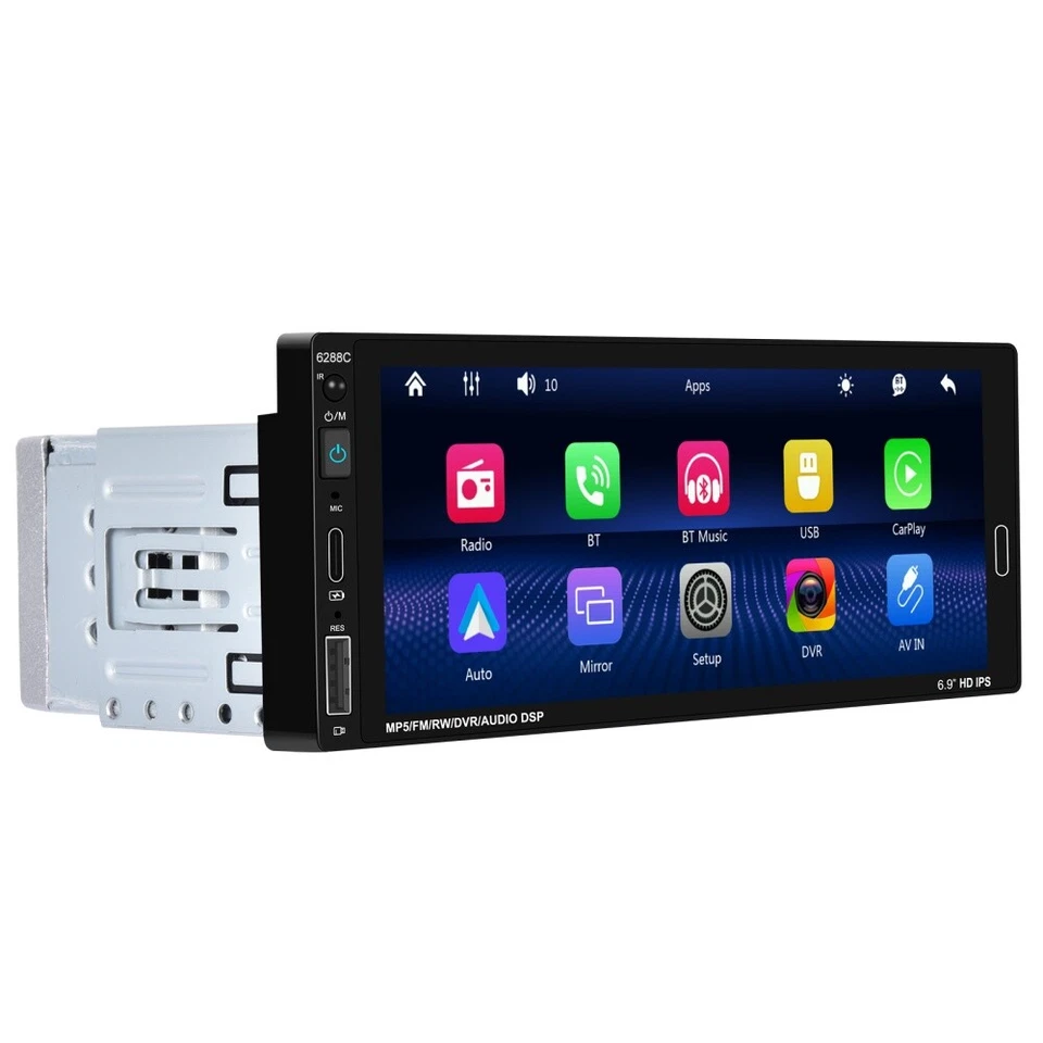 Autoradio 1 DIN Mit Bildschirm Apple Carplay USB Bluetooth Music FM RDS + Kamera - Bild 3 von 4