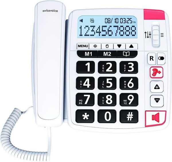 Swisvoice XTRA1150 telefono fijo teclas grandes/pantalla/senior +mem.directas.