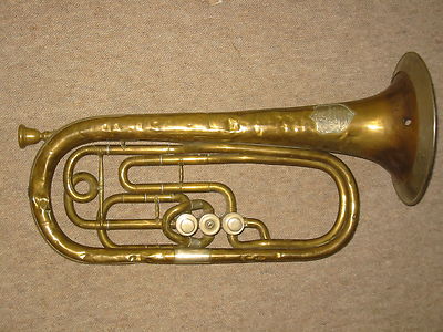 Messing Jagdhorn Posthorn 22 cm Brass Horn