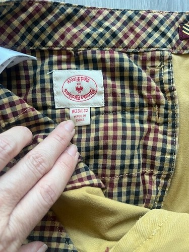 Brooks Brothers Red Fleece Pants Men's 33x32 Light Brown Chino Cotton Stretch - Picture 13 of 21