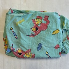 Vintage Elmo Crib Sheet Green