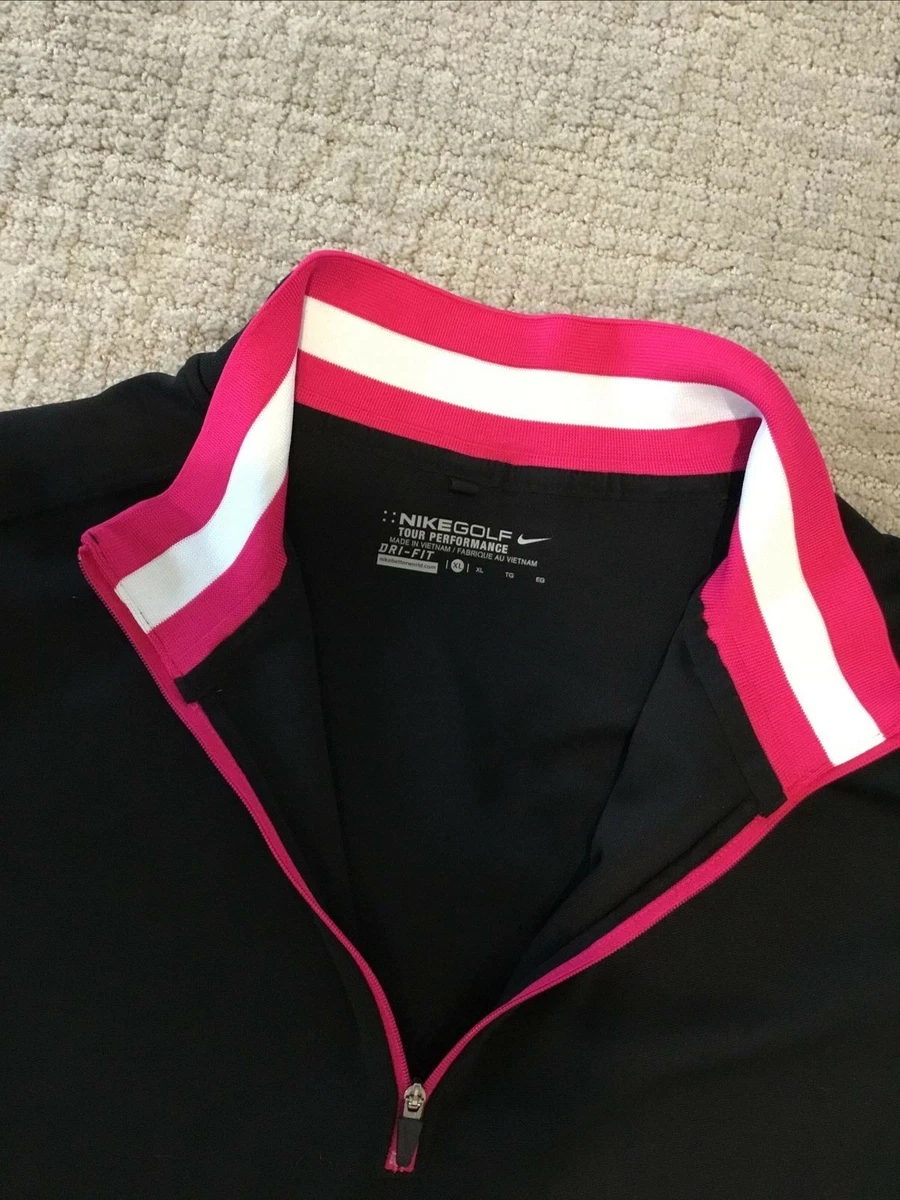 Nike Golf Tour Performance Men s XL 1 4 Zip L S Pullover Lightweight Black
