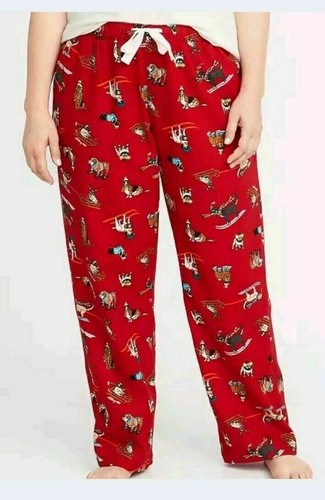 Old Navy Ski Dogs Flannel Sleep Pants L 