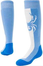 Spyder L111539 Blue Tri-Blend Design Swerve Socks Girls Kids Size M