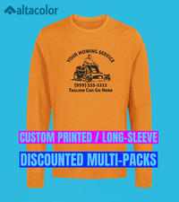 Gildan Long Sleeve Custom Printed LOGO/TEXT Shirt White / Black / Grey