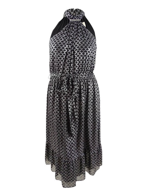michael kors black and silver dress