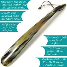 Vikings Shoe Horn Made with Real Horn. Home or Travel Use. Helloween Gifts.Sca.