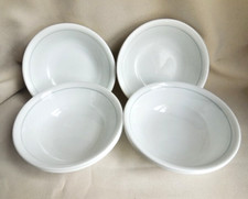 8 Corelle White Cereal Bowls With Single Stripe Inside the Bowls 6.25" Diam.