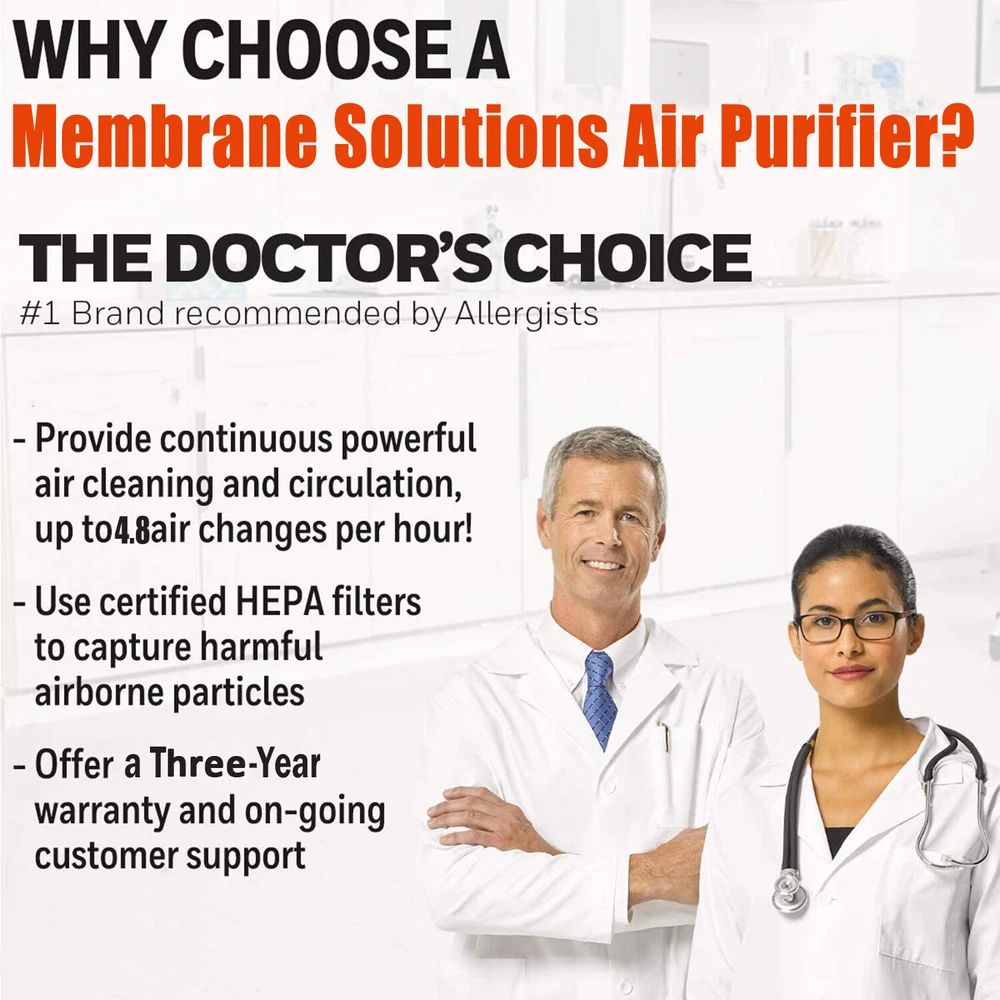 Wildfire Smoke Air Purifier with HEPA Washable Filter for Large Rooms PM2.5 Removal