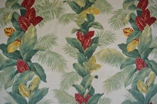 35 Yds. Avail. / Tropical Leaves Stripe / 100 COTTON / Kesslers Palm Croton