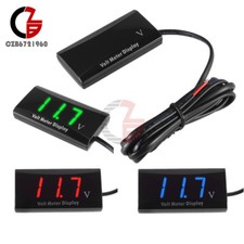 Digital Red/ Blue/Green LED Display Voltmeter Panel Voltage Meter 12V for Car