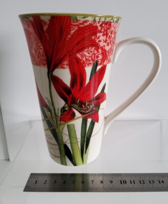 222 Fifth Latte Becher Porzellan Holiday Decoupage 16 cm hoch 