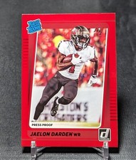 Jaelon Darden Red PP Rated Rookie RC 2021 Donruss Card #288 Tampa Bay Buccaneers. rookie card picture