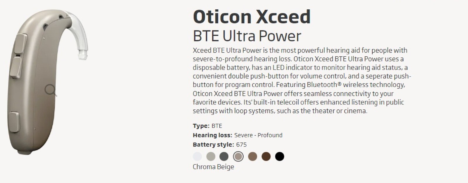 A Brand New Oticon Xceed 3 UP Severe to Profound Loss Digital BTE Hearing Aids eBay