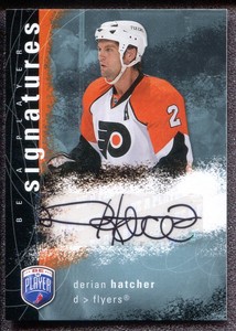 2007 08 be a player signatures sde derian hatcher ebay derian hatcher flyers