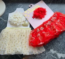 New Bow Fancy 3 piece Bebe baby 2 piece TuTu headband sets.