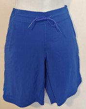 Lands End Electric Blue Swim Shorts 4P NEW Pockets Elastic Waist