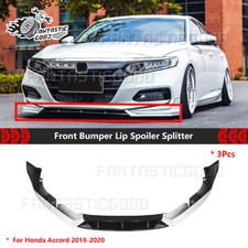 For Honda Accord 2018-20 Yofer Pearl White Black Front Bumper Lip Splitter Kit