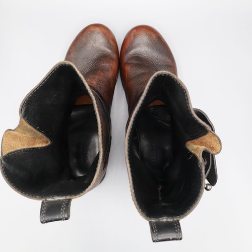 Rag & Bone Leather Moto Boots Womens 8 Brown Boho Grunge Alt Casual Equestrian - Picture 8 of 16