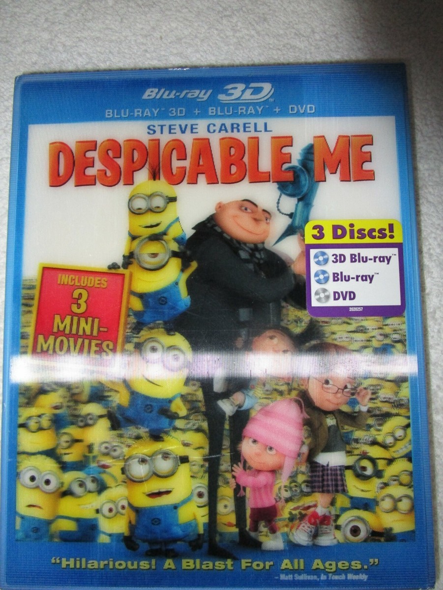 Despicable Me (3-D Blu-ray, Blu-ray/DVD, 2012, 3-Disc Set Despicable Me (3-D Blu-ray, Blu-ray/DVD, 2012, 3-Disc Set