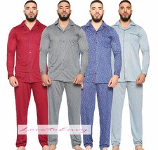 MENS NEW TRADITIONAL PYJAMAS SET NIGHTWEAR PJ LOUNGE WEAR TOP  PANTS SET M-2XL