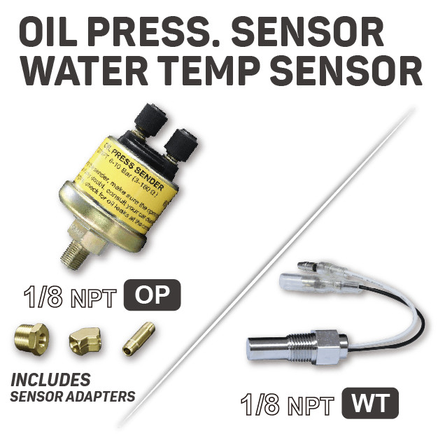 RACETECH Vintage Electrical GPS 6 Gauge Set Black Dial 4 Color 0-90 Ohm Classic