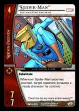 VS System: Spider-Man, The Amazing Bag-Man [Played] Marvel Team-Up TCG CCG Class
