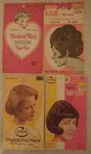 Lot of Vintage 1950's Hairnets -Goodie , Modern Miss, TT Lot of 4 Packages