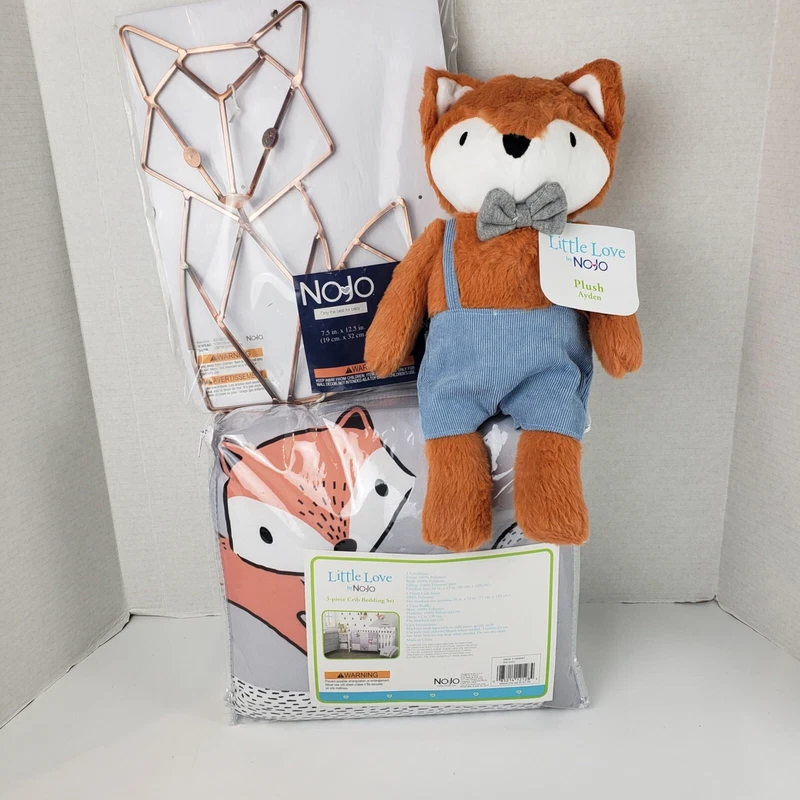 NoJo Lil Fox 5-5 Piece Crib Bedding Set
