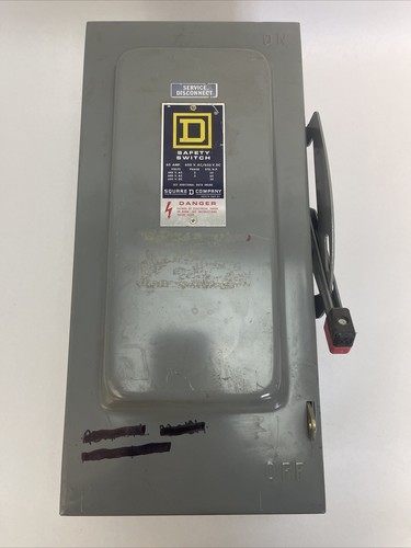 DE SEGURIDAD NO FUSIBLE SQUARE D HU-362 600V 60AMP 3 POLOS 60HP SERIE E1 | eBay