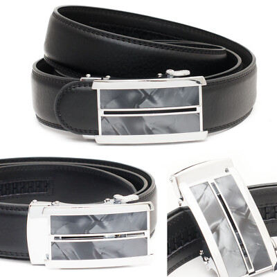 Belt automatic belt black gray genuine leather automatic stone-look can be shortened 144