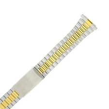 Tech Swiss MET294 Watch Band Link Metal 2-Tone Spring Ends 17mm-22mm