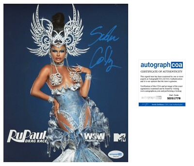 SASHA COLBY SIGNED RUPAUL S DRAG RACE WINNER 8x10 PHOTO - ACOA COA