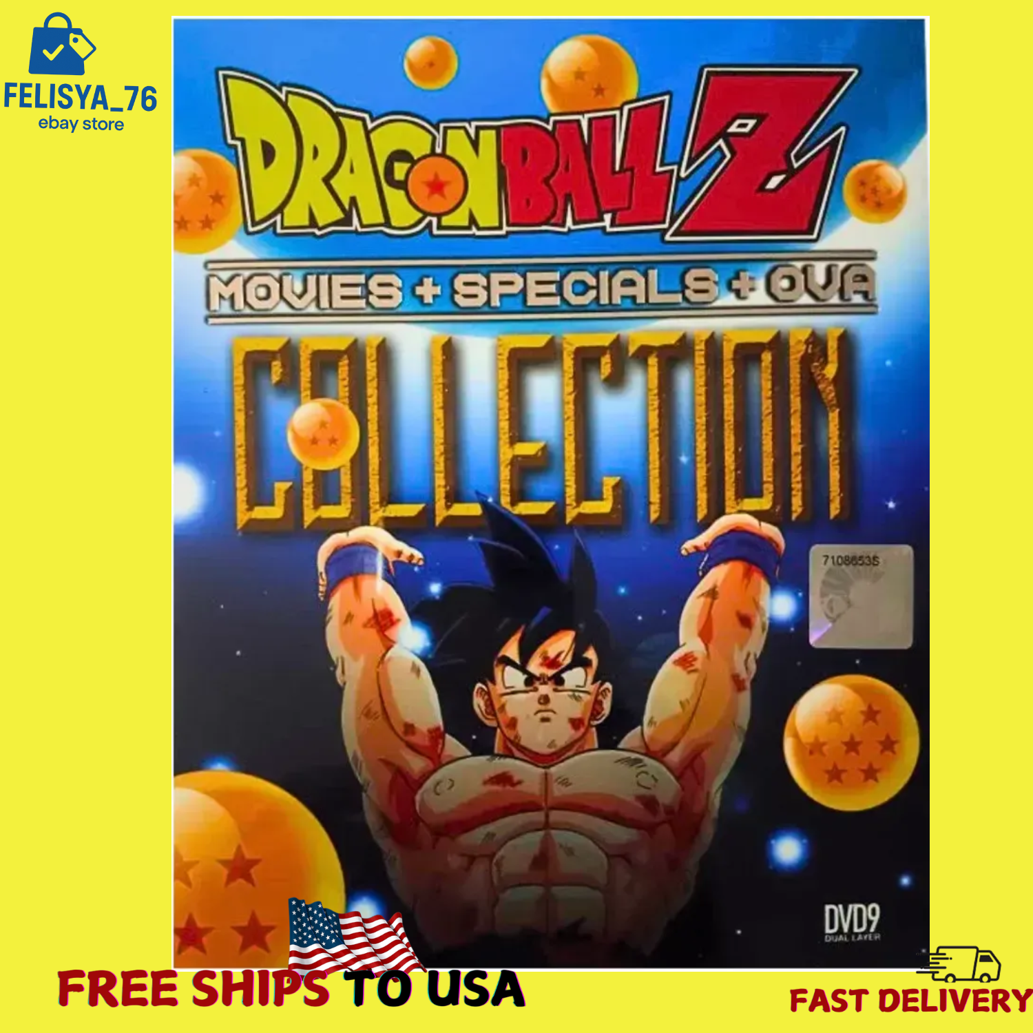 Anime Dragon Ball Z Collection (16Movies + 8SP + 4OVA) DVD Complete ENGLISH DUB