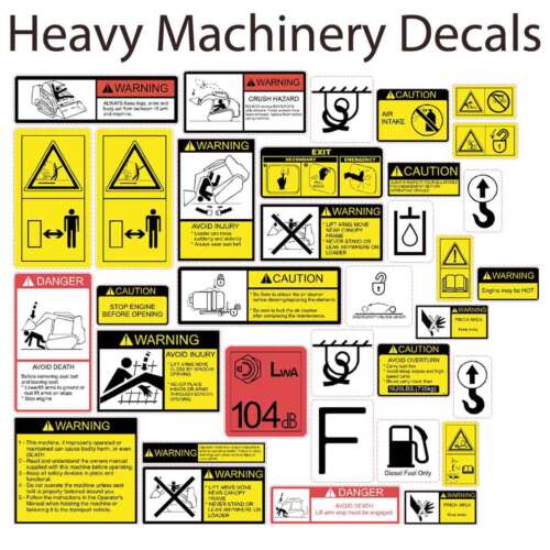 Safety Decals Safety Stickers Tracked Skid Steer Loader-Takeuchi Case CAT Bobcat - Foto 1 di 1