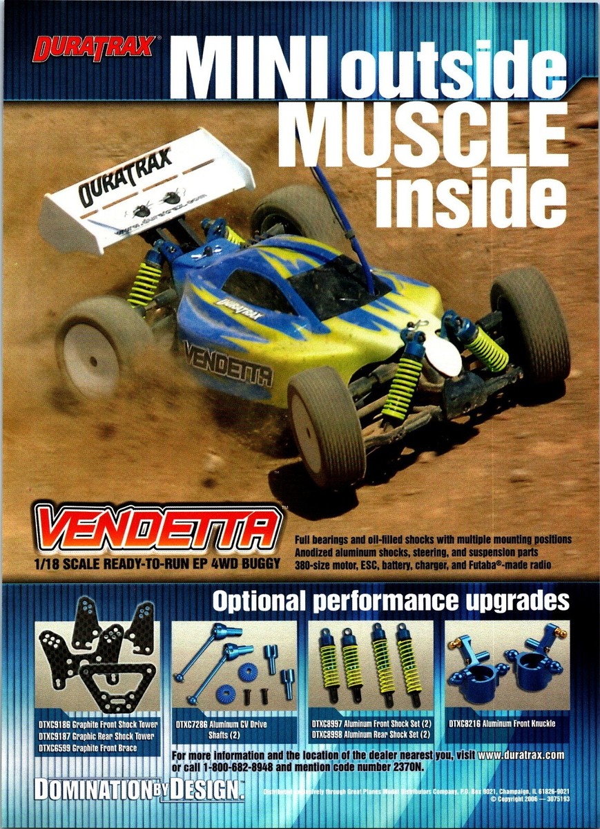 Duratrax Vendetta RC RTR 4WD Buggy Print Ad Wall Art Decor | eBay