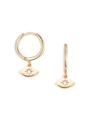 AQUA AQUA Evil Eye Hoop Earrings