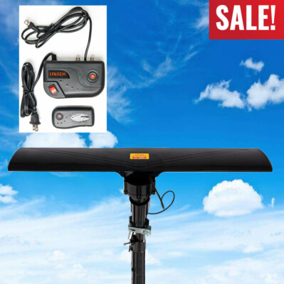 9900Miles 1080P 4K HD UHF VHF Digital TV Antenna 350° Outdoor Amplifier Antenna
