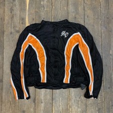 Harley Davidson Bomber Jacket Riding Gear Biker Coat, Black, Womens Xl