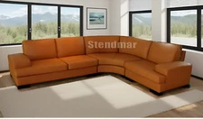 3PC New Modern Leather Sectional Sofa Set S281 (Custom Options Available)
