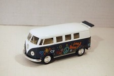 5" Kinsmart 1962 Volkswagen Classical Bus w/Decal 1:32 Diecast Love Peace GREEN