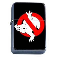 80's Theme D2 Flip Top Oil Lighter Windproof Resistant Flame No Ghost