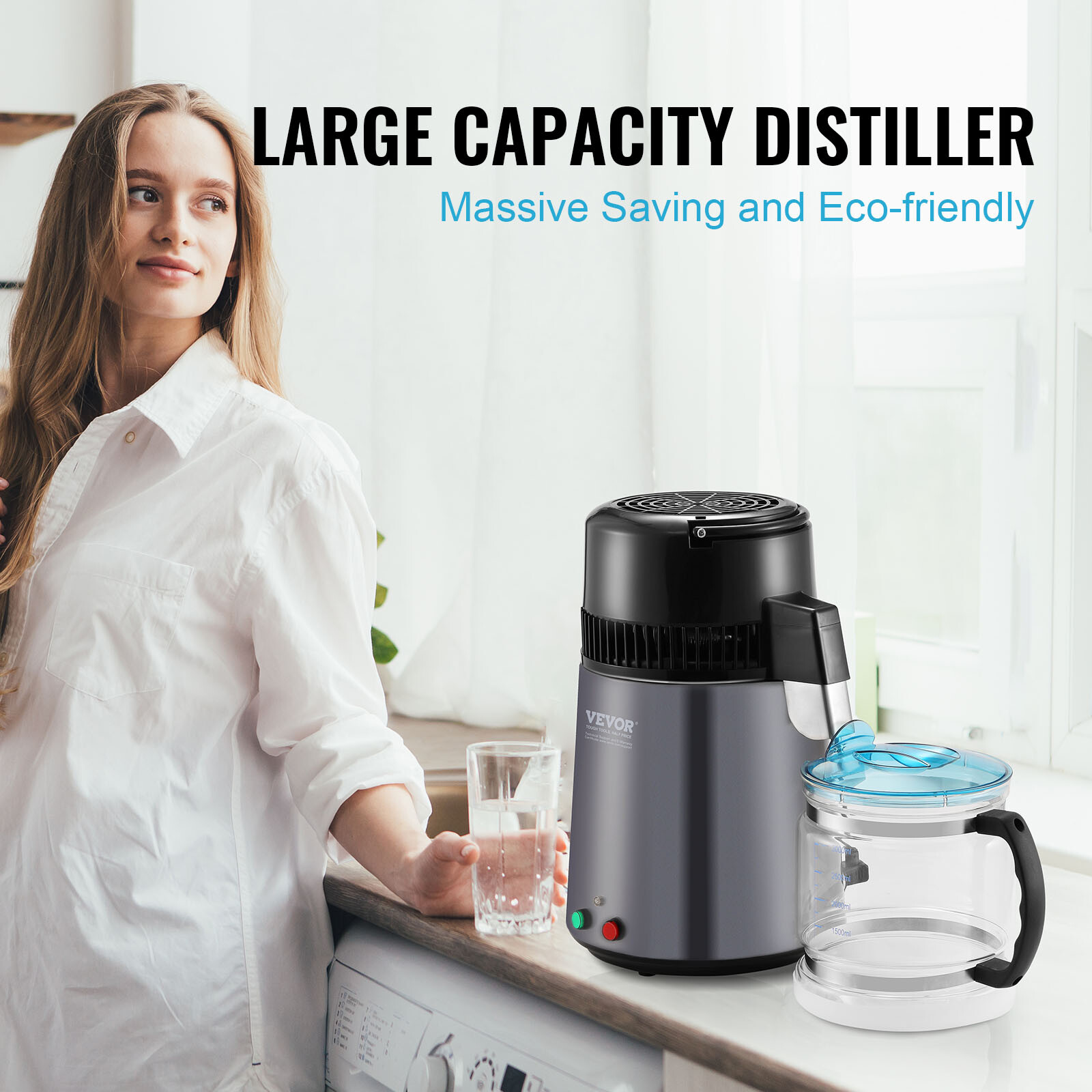 Distillateur d'eau de table pour éliminer le calcaire récipient 4L