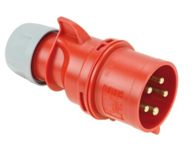 PC-Electric CEE-Stecker SHARK 015-6 5P(3P+N+PE), 16A, Schraubklemmen, IP44, Rot