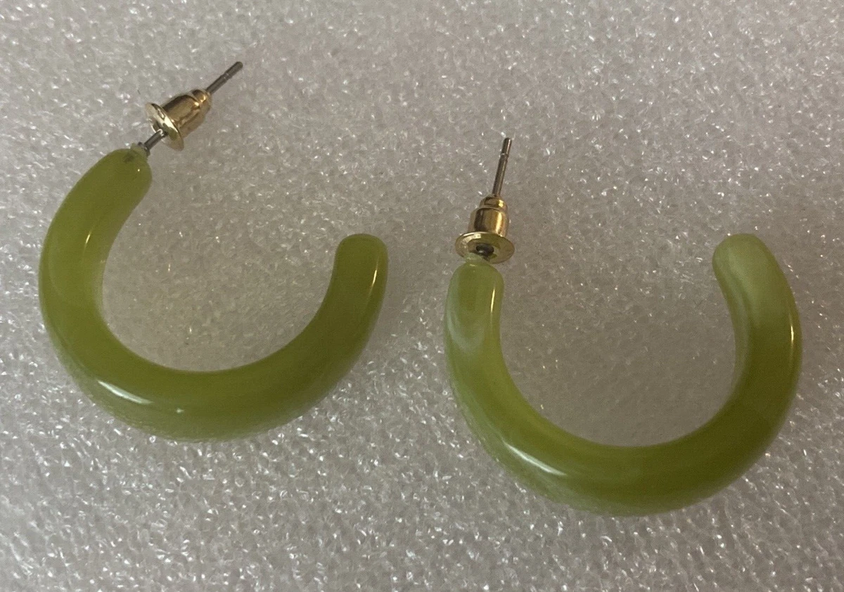 Olive green cheap hoop earrings