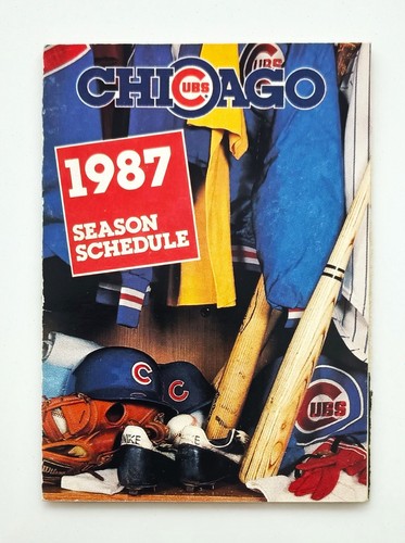 1987 CHICAGO CUBS POCKET SEASON SCHEDULE FREE SHIPPING