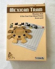 Accesorios de dominó de tren mexicano - cubo de madera, trenes de metal fundido a presión, marcador