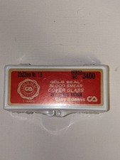 NEW * Clay Adams Blood Smear Cover Glass GOLD SEAL 22x22mm No. 1.5  ( 3400 )