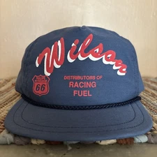 Vintage Phillips 66 Racing Fuel Wilson Service Station Snapback Trucker Hat Cap