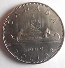1969 CANADA DOLLAR - AU/UNC - Excellent Coin - Lot #A20